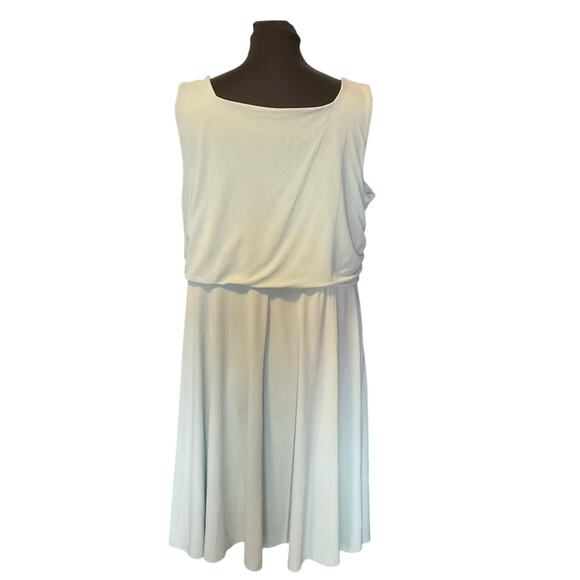 Lands' End Pale Green Square Neck Sleeveless Casual Knee Length Dress Size 2X - Picture 3 of 9